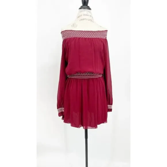 TORY BURCH Indie off-the-shoulder Mini Dress US 8
